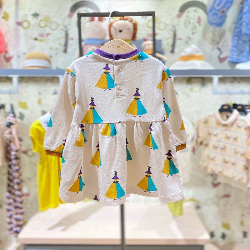 打折moimoln小云朵韩国童装代购秋款1女宝宝柔软连衣裙