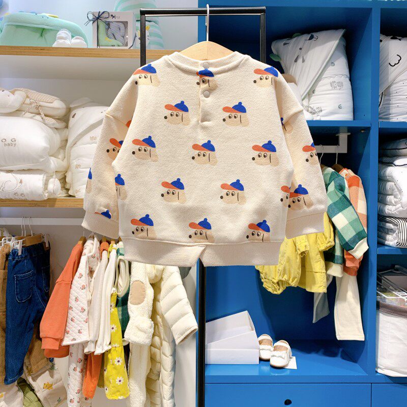 打折bluedog蓝狗韩国童装代购2022冬款儿童卡通t恤