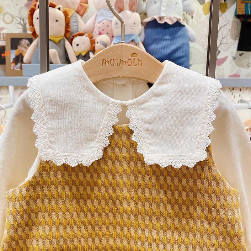 打折折款moimoln小云朵韩国童装代购春款女童韩版套装