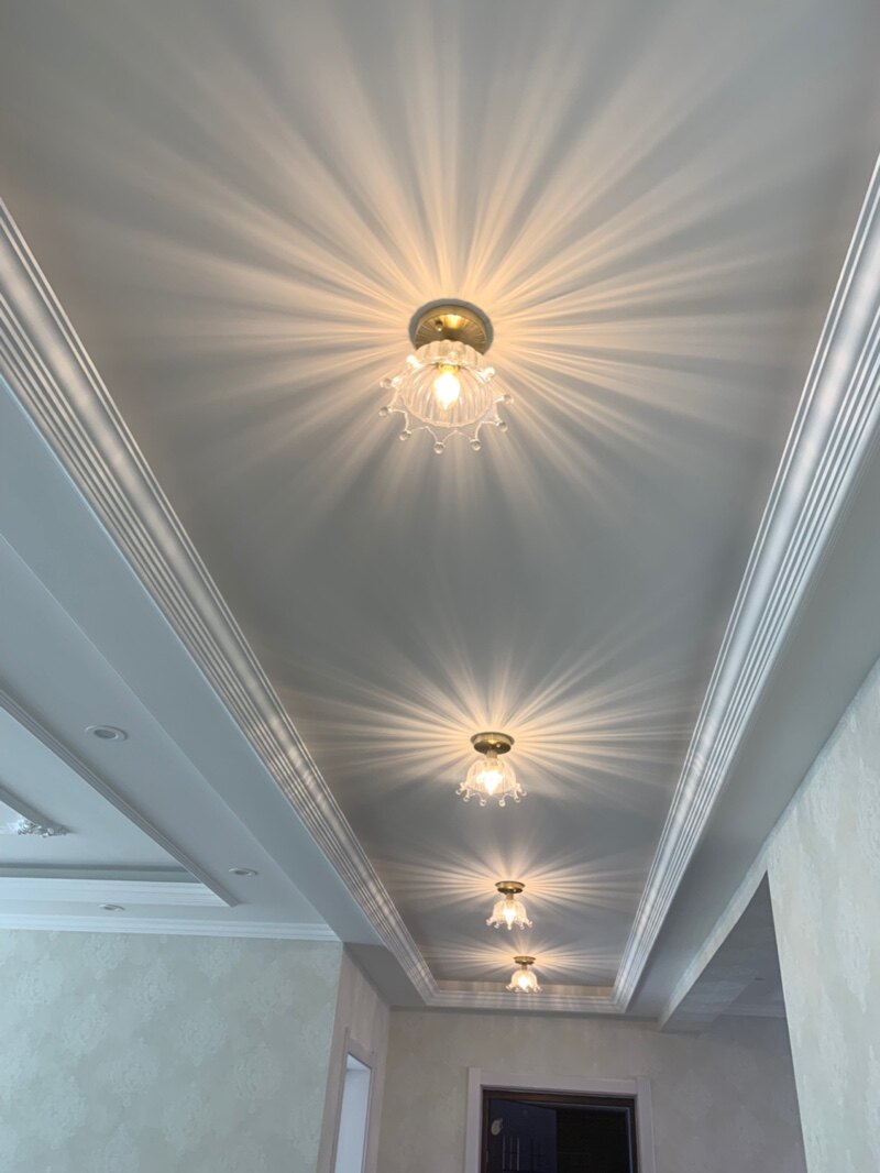 吊灯北欧网红清新衣帽间过道儿童公主皇冠黄铜餐厅吊灯