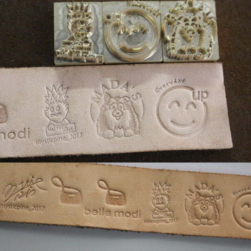 少年其 diy定制铜模logo皮革压印皮具烙印模烙铁铜模烫金活字字母