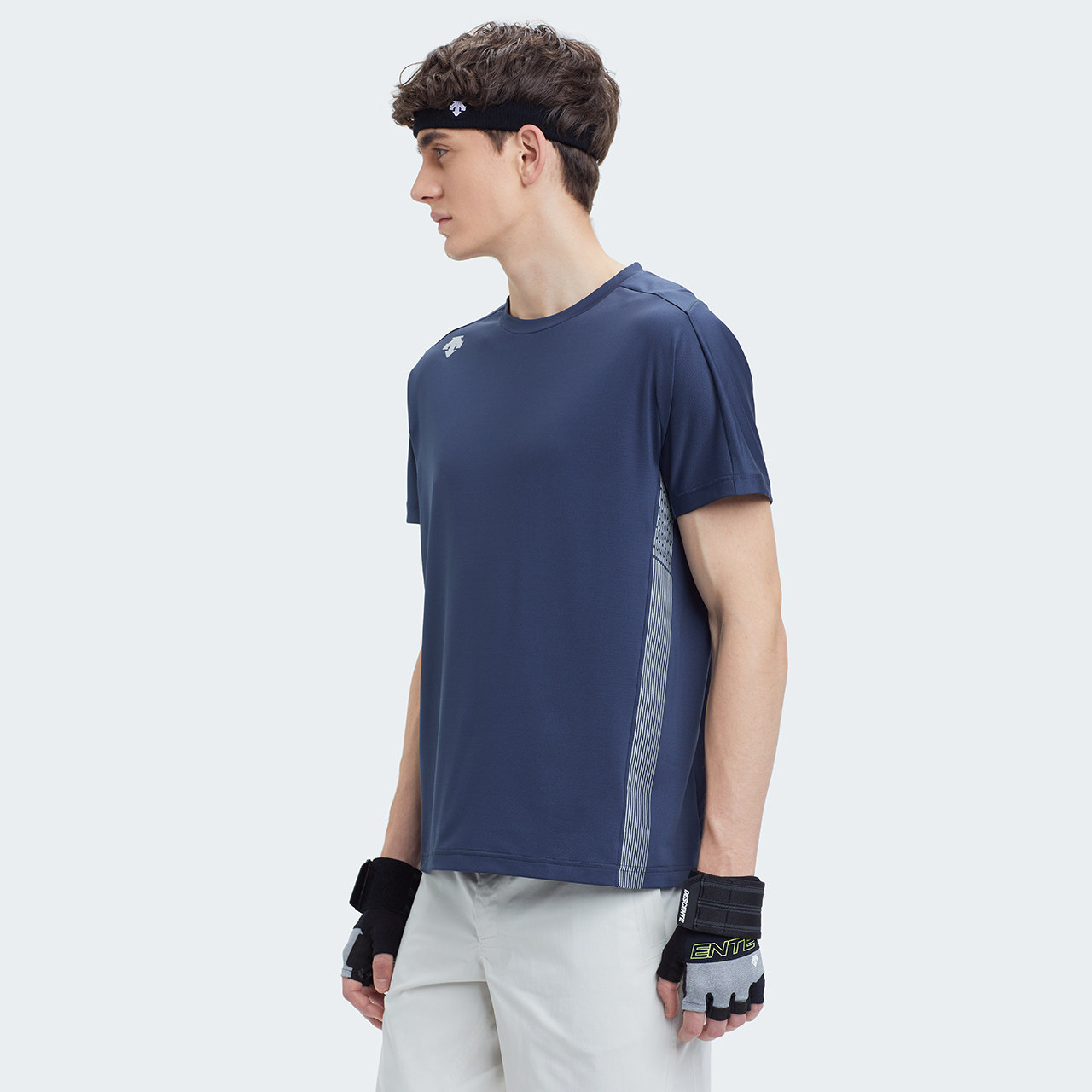 descente迪桑特跑步系列男子针织运动短袖d1231rts43a运动t恤