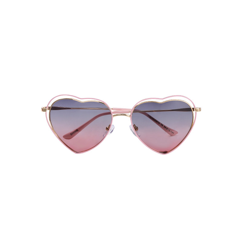 shine萱子饰品个性心形渐变色可爱桃心墨镜网红沙滩偏光太阳眼镜