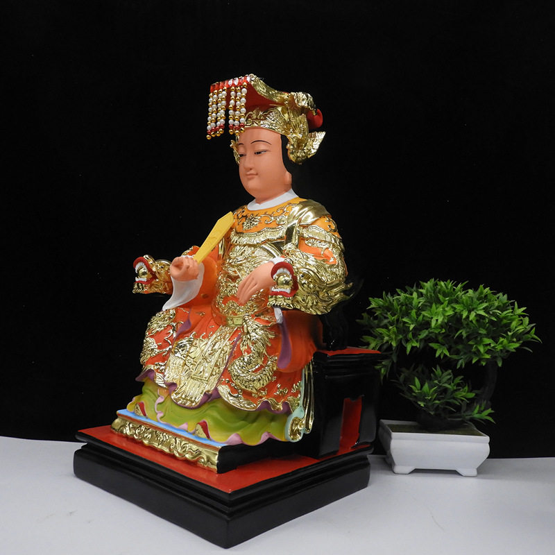 西王母神像树脂瑶池金母娘娘西山老母母道彩绘装饰摆件
