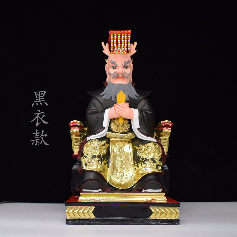 树脂黄红白16寸12寸黑衣红白像体龙宫龙王爷海龙王装饰摆件