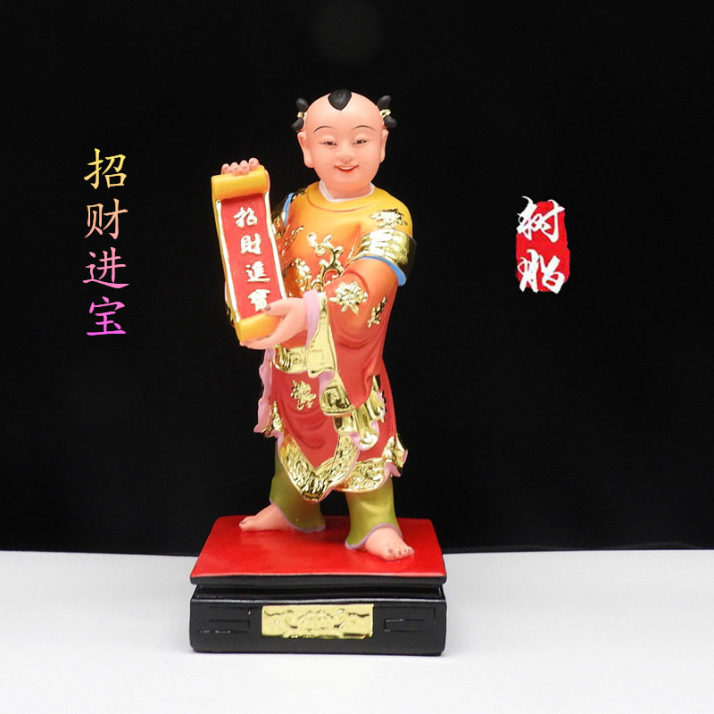 童子神像道教供奉左右护法开业开店风水桌面摆件