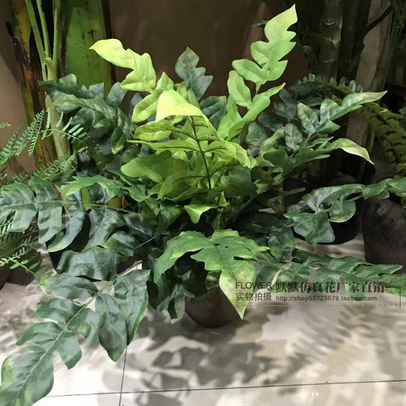 仿真绿植槲蕨热带雨林大把盆栽叶子蕨类植物树下仿真绿植