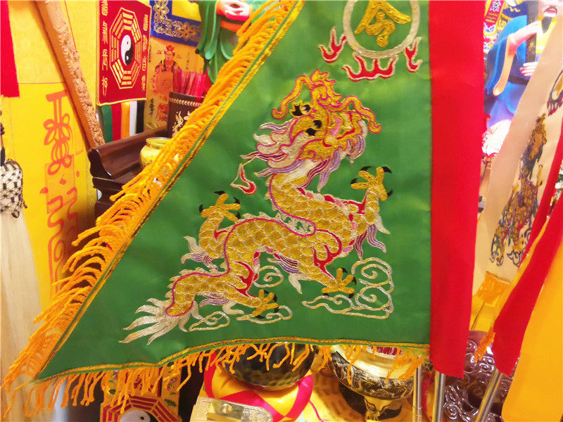 道教龙旗令旗五色五龙金线太极八卦用品道家道教工艺品