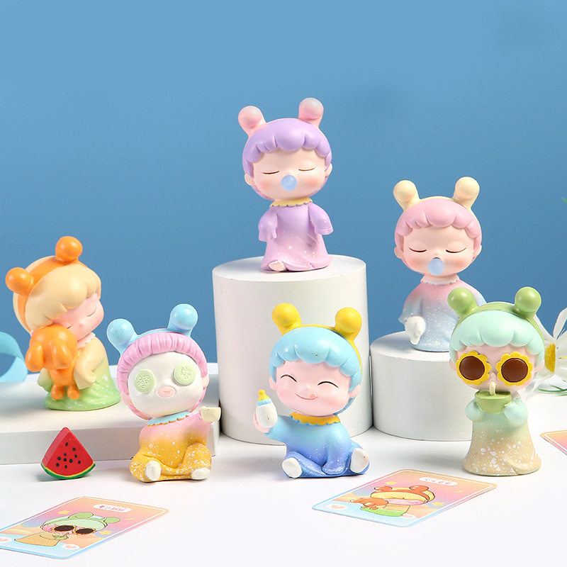 塔塔梦游中盲盒整套手办可爱少女网红新款潮玩潮玩盲盒