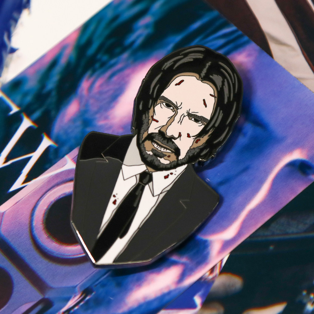 ltnc自制 原创john wick杀神胸针 基努疾速追杀金属徽章 ins 收藏