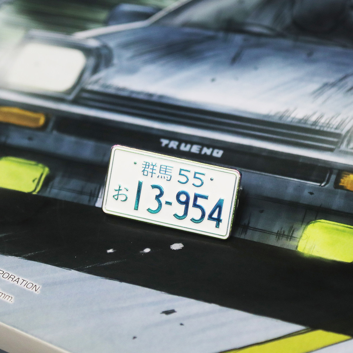 ltnc自制头文字豆腐车牌夜光夜光彩彩虹电镀胸针胸针