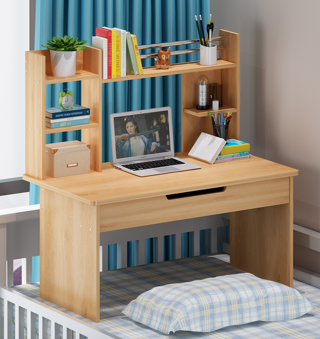 大学生床上电脑书桌懒人桌宿舍神器学习桌写字桌上下铺简易小桌子