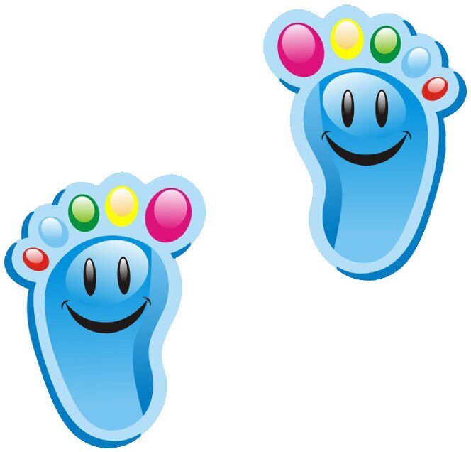 卧室楼梯胶印墙贴脚步地标超市指示牌墙贴