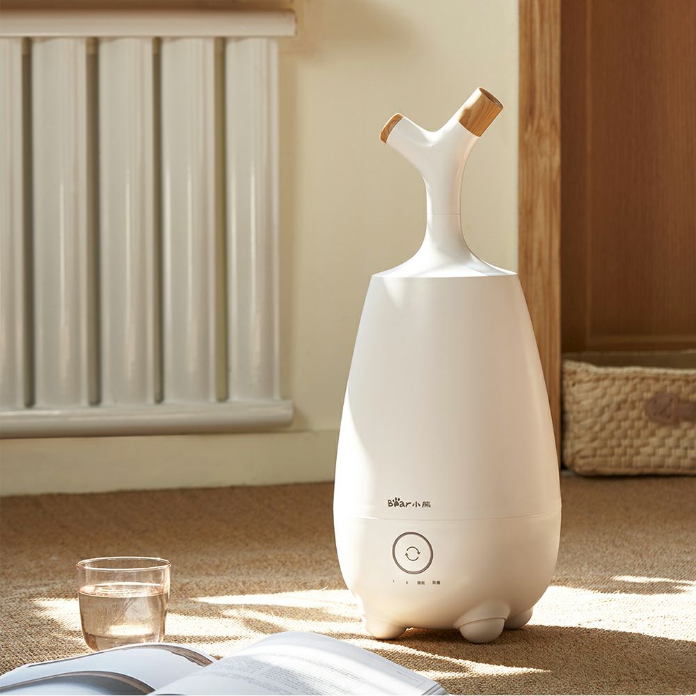 小熊上加水加湿器家用静音卧室孕妇婴儿用大雾量uv除菌净化空气机