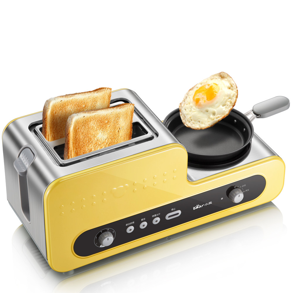 小熊烤面包机家用全自动早餐机吐司机多功能煎煮蛋迷你小型多士炉