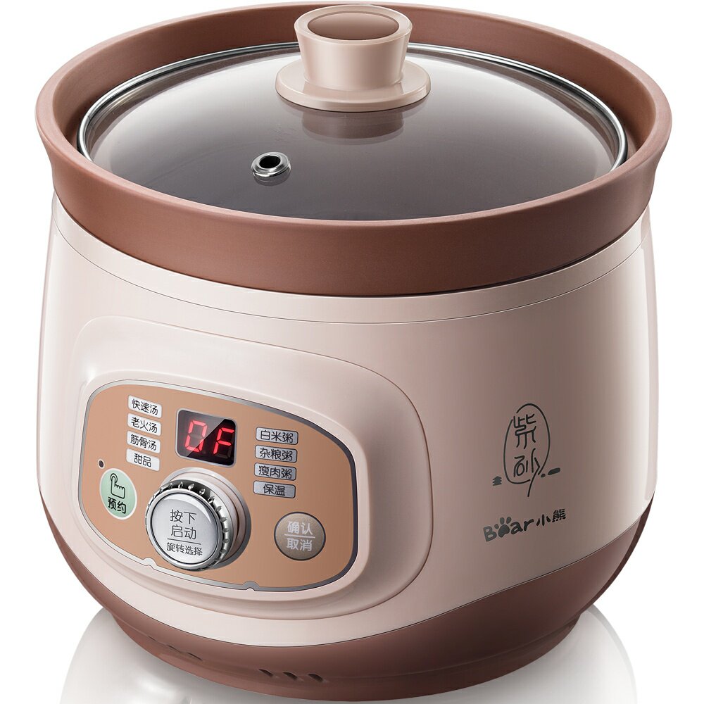 小熊电炖锅紫砂炖盅家用养生燕窝煲汤锅全自动插电迷你小型煲粥锅