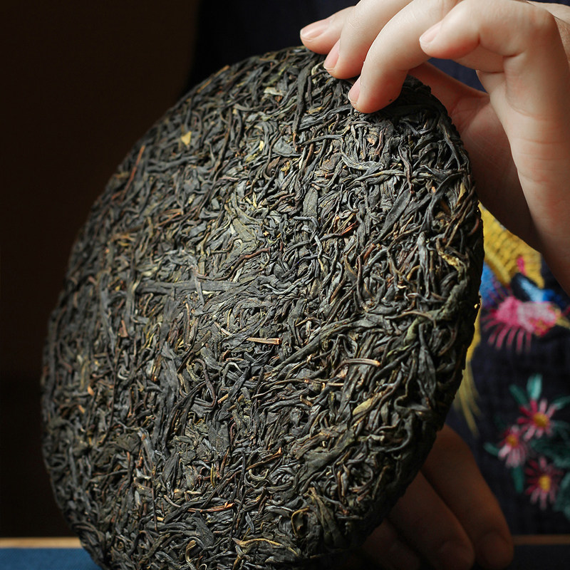 紫印2021年头高山荒野老树紫茶紧压普洱生357克普洱