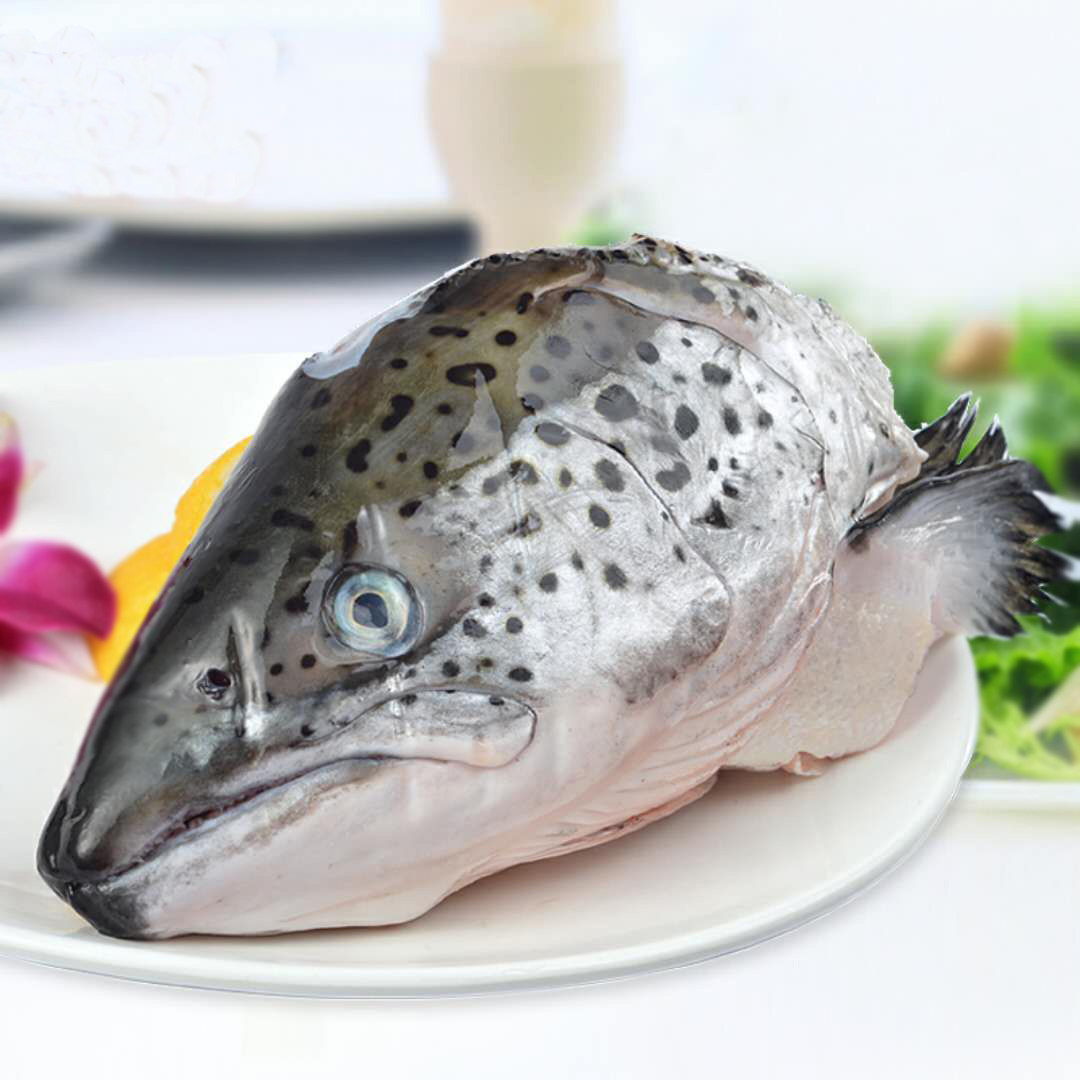 鱼头三文三文鱼超大新鲜冷冻炖汤煲汤海鲜鱼类三文鱼