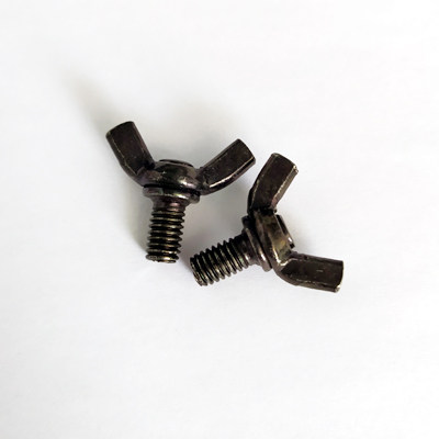 螺丝蝶形镀黑手拧羊角螺丝钉元宝m6螺钉