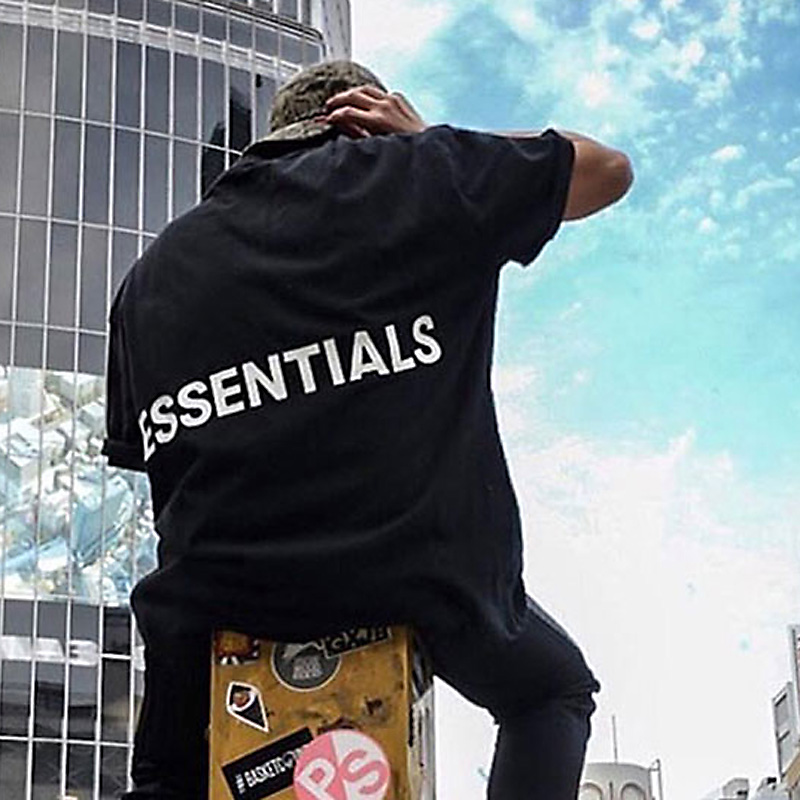 essentials短袖,essentials卫衣动画版 恤t 字母印花情侣 oversize 夏季 fog 短袖 essentials 潮牌欧美街头