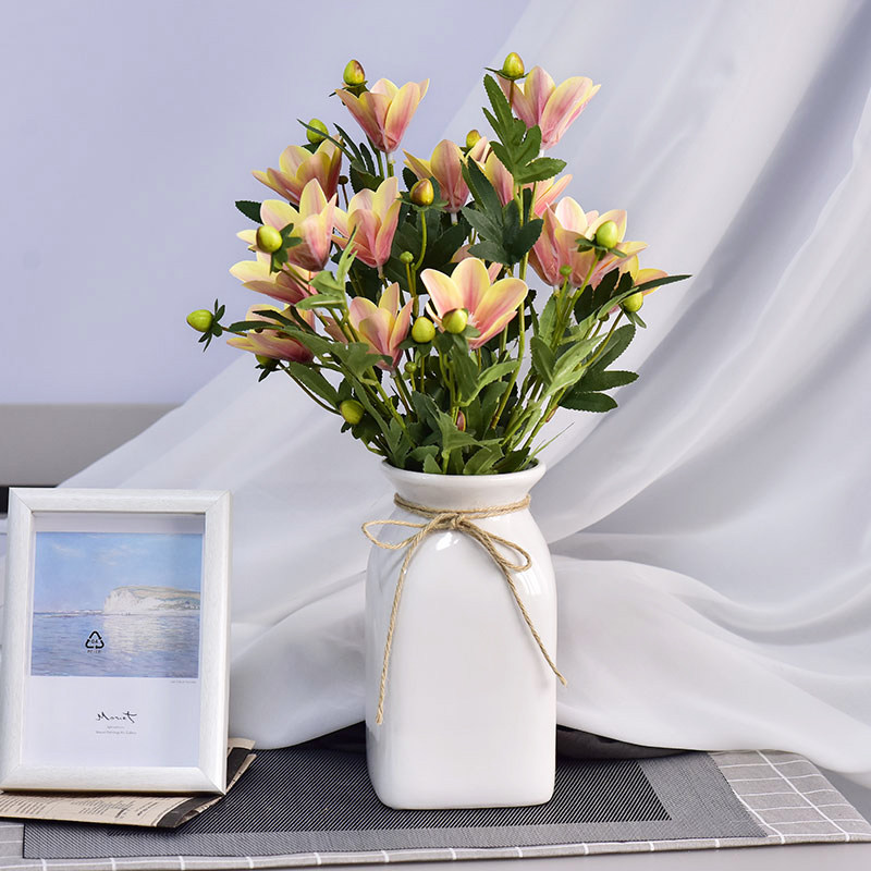 仿真花卉帝王玉兰花 客厅餐桌茶几假花插花艺摆设摆件家居装饰品