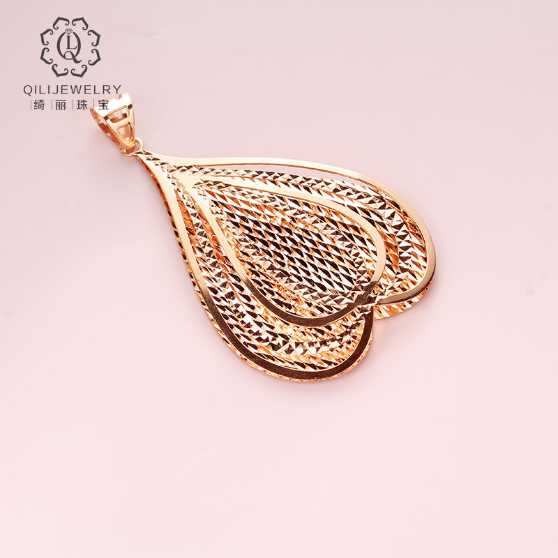 绮丽项链吊坠水滴爱心气质珠宝金气质金玫瑰金彩颈饰