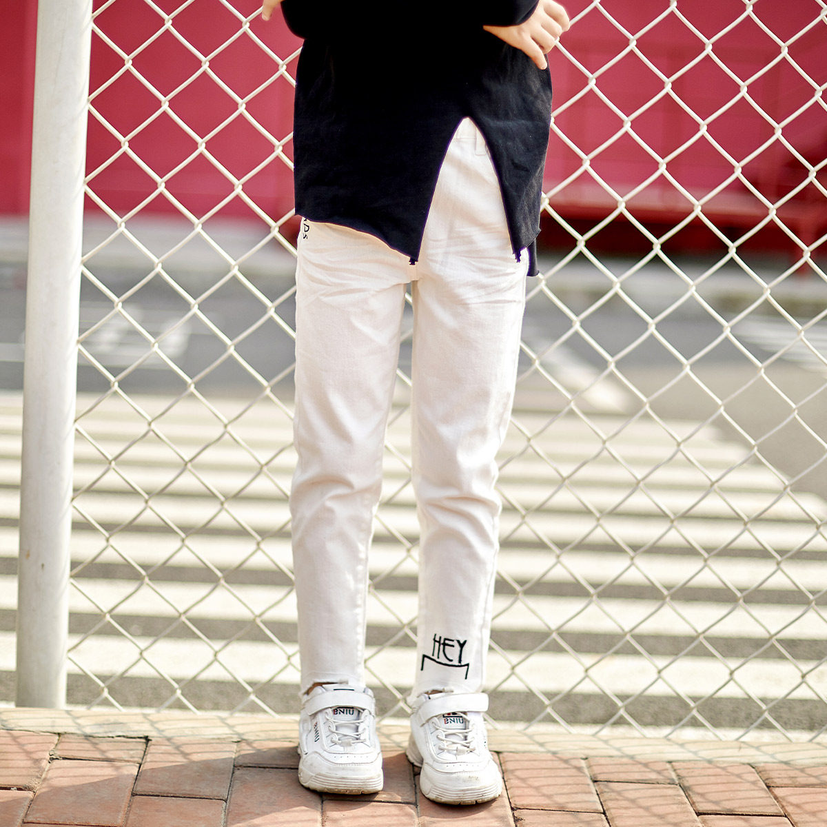 海澜之家旗下heylads男生女生童装春装时尚女大休闲裤子