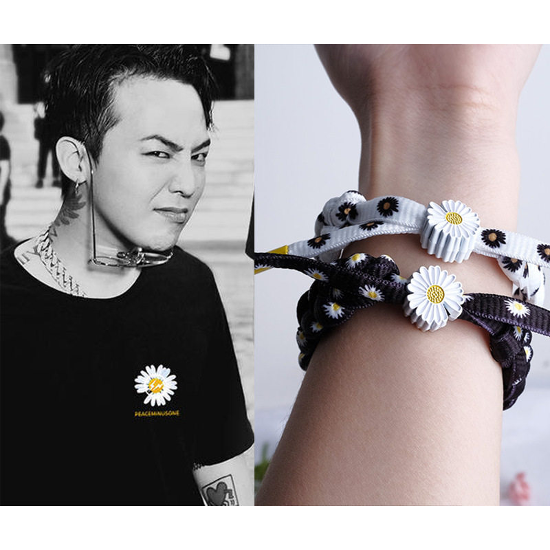 权志龙小雏菊手链男韩版潮个性学生ins小众设计情侣pmo闺蜜手饰女