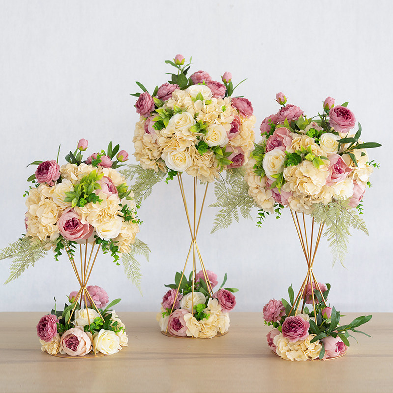 婚庆花艺装饰道具酒店婚礼主桌路引花球插花婚庆绢花