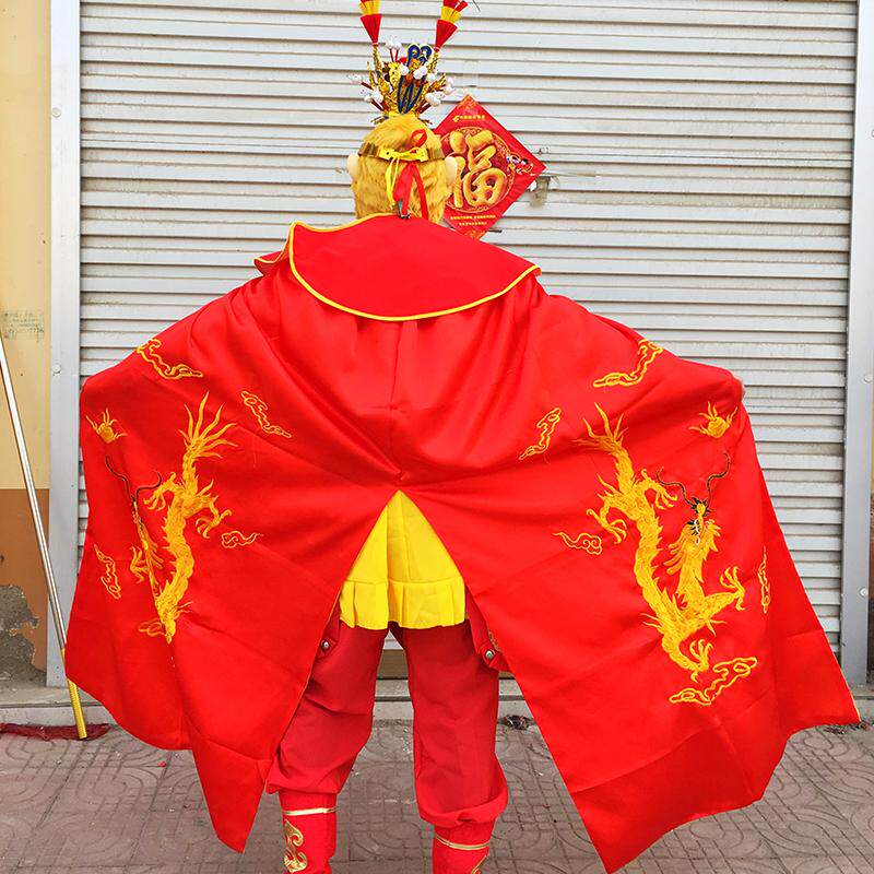 美猴王演出服披风齐天大圣舞台孙悟空86版户外活动涤纶斗篷民族服装