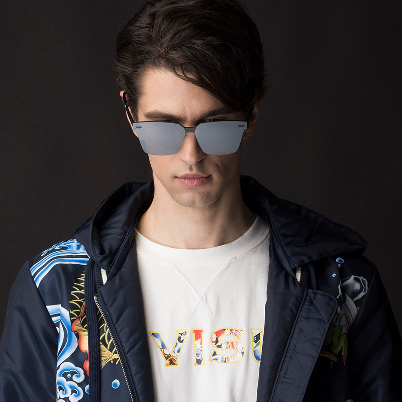 evisu反光原宿镜片镜面反光镜惠美墨镜男女尚无太阳眼镜