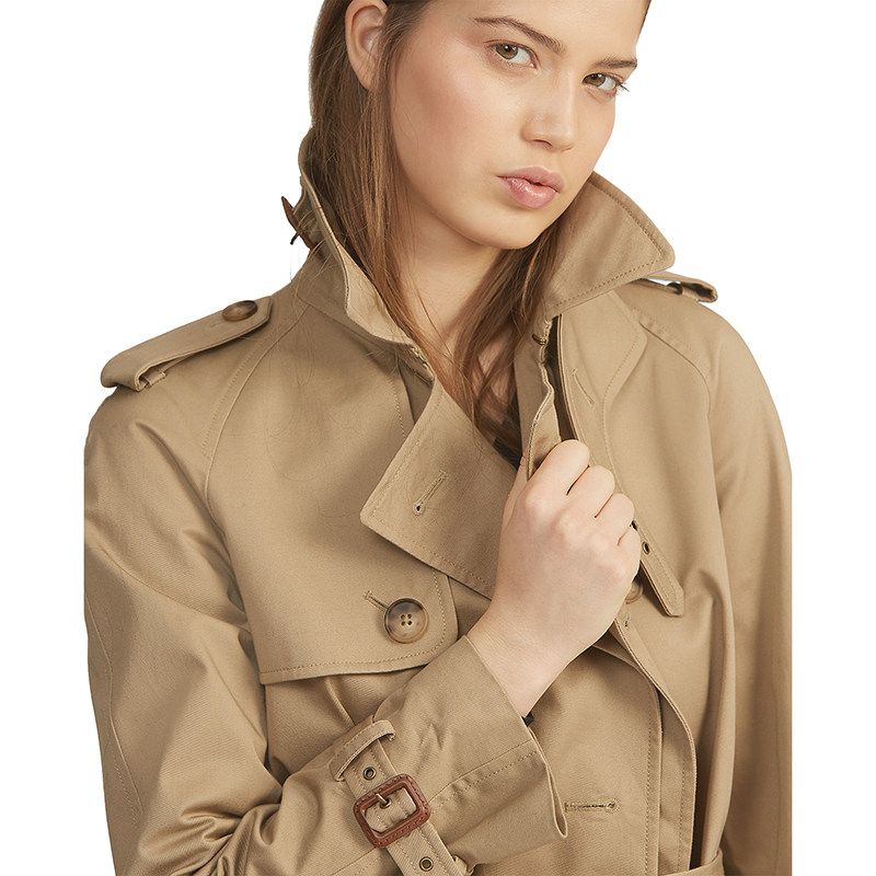 ralphlauren拉夫劳伦女装经典斜纹布风衣rl20904短外套