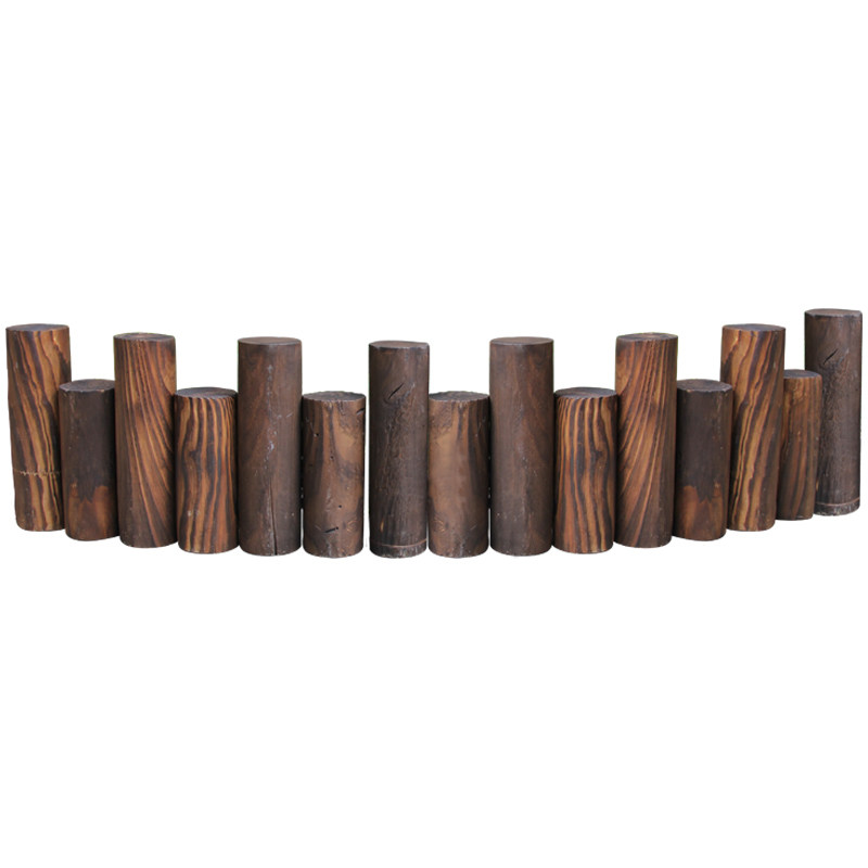 多省包邮花园防腐木栅栏圣诞围栏装饰户外圆木桩小篱笆草坪木护栏