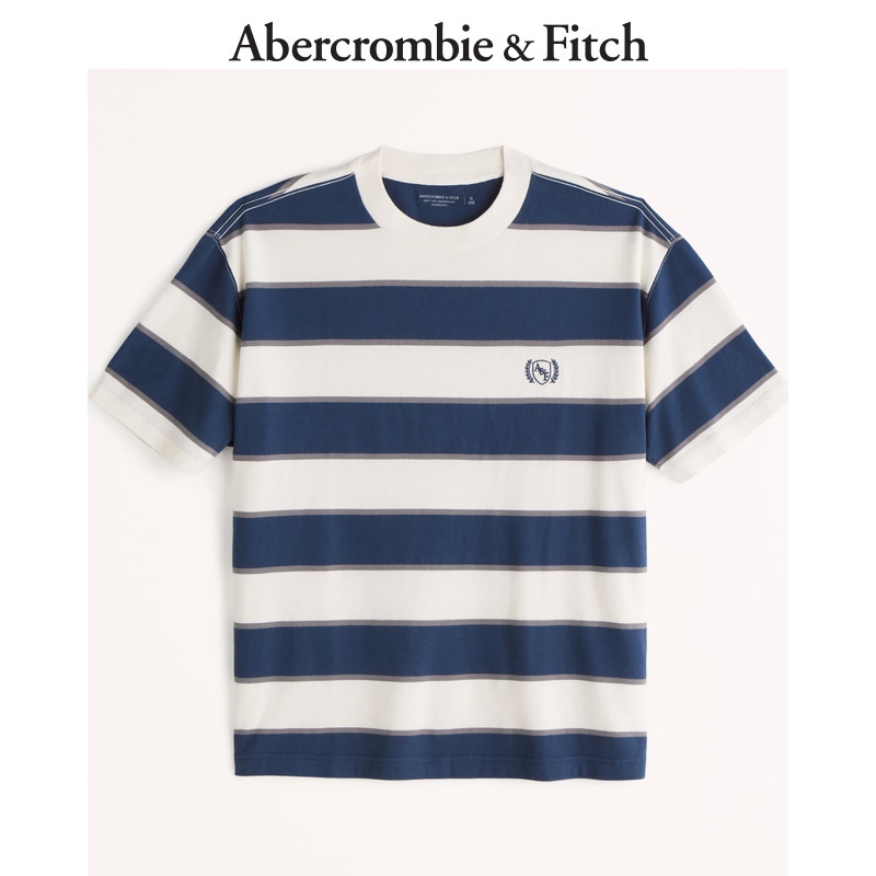 Abercrombie＆Fitch男装 基本款宽松徽章 Logo T 恤 316559-1 AF