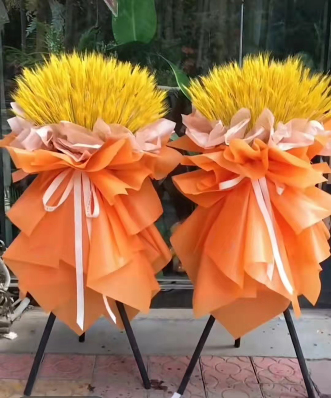 花篮大麦南京同城配送开业开张乔迁三脚架麦穗商务用花