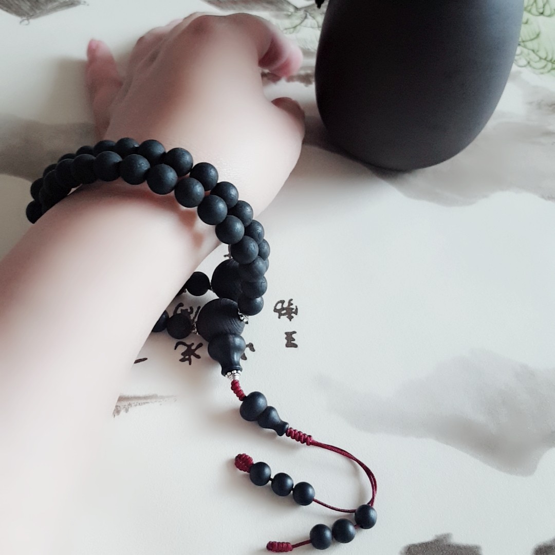 隔岸聞香药沉香木54颗8mm佛珠手链念珠手串菩提