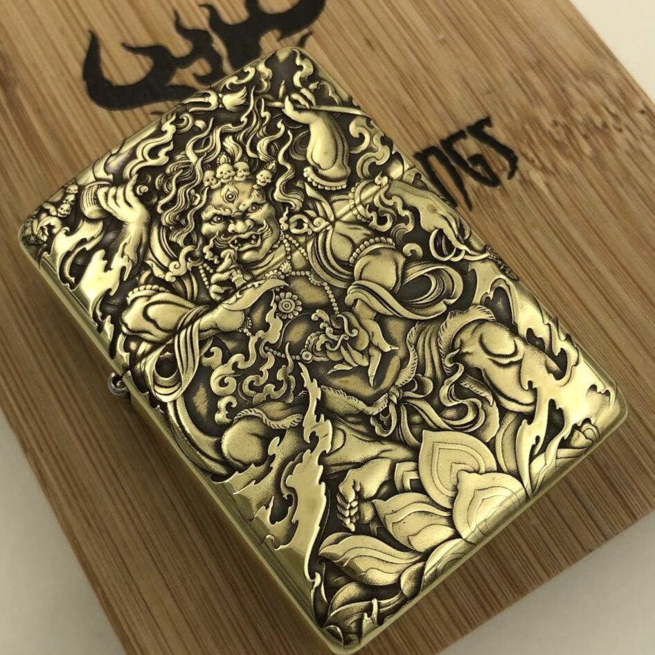 原装zippo防风打火机蚊子蚊版浮雕原创大黑天神zippo