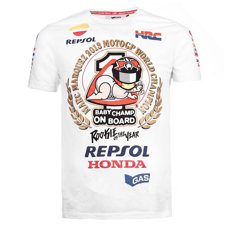 摩托马奎斯骑行休闲车迷奎斯93号gp半截越野赛车t恤