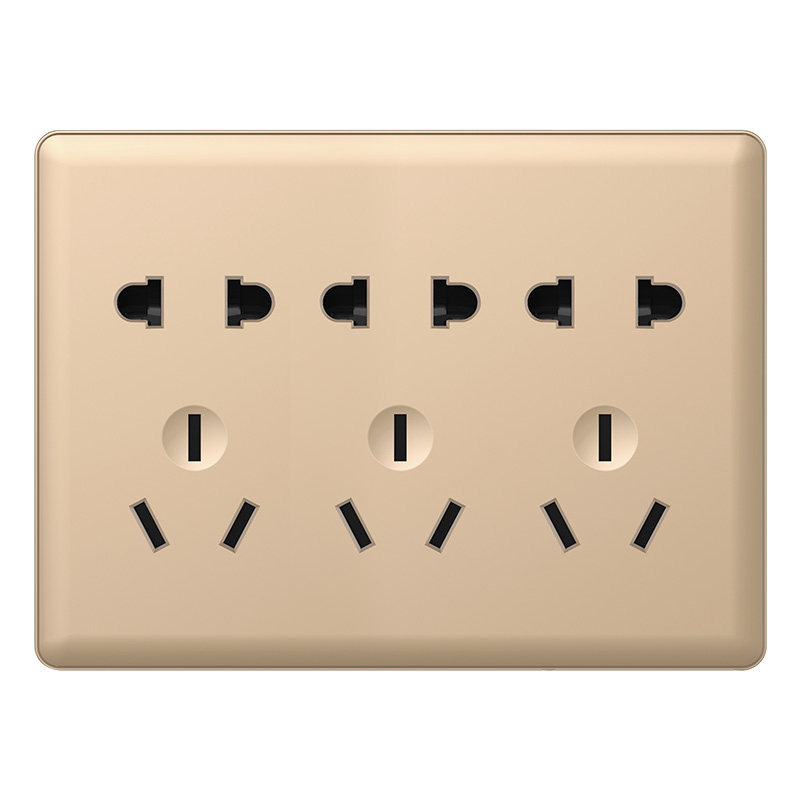 插座国际电工明装面板超薄墙壁明线15孔十五孔插座电源插座