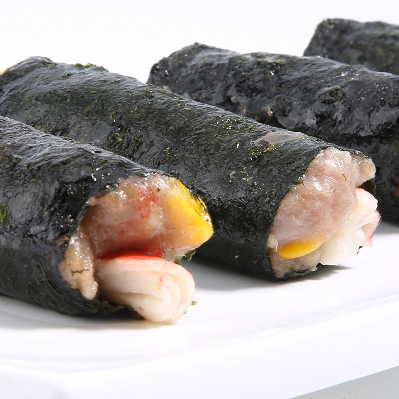 蟹柳紫菜卷港式早点速冻营养早餐下午茶点心烧卖冷冻点心500g8条