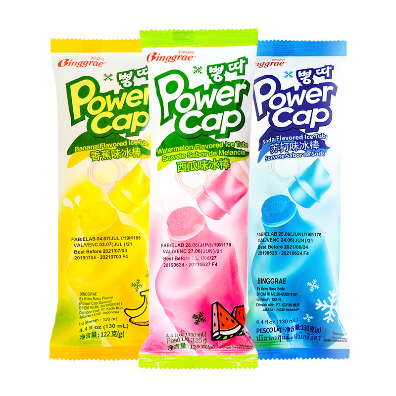 韩国进口宾格瑞冰棒网红香蕉苏打西瓜果味雪糕冰淇淋