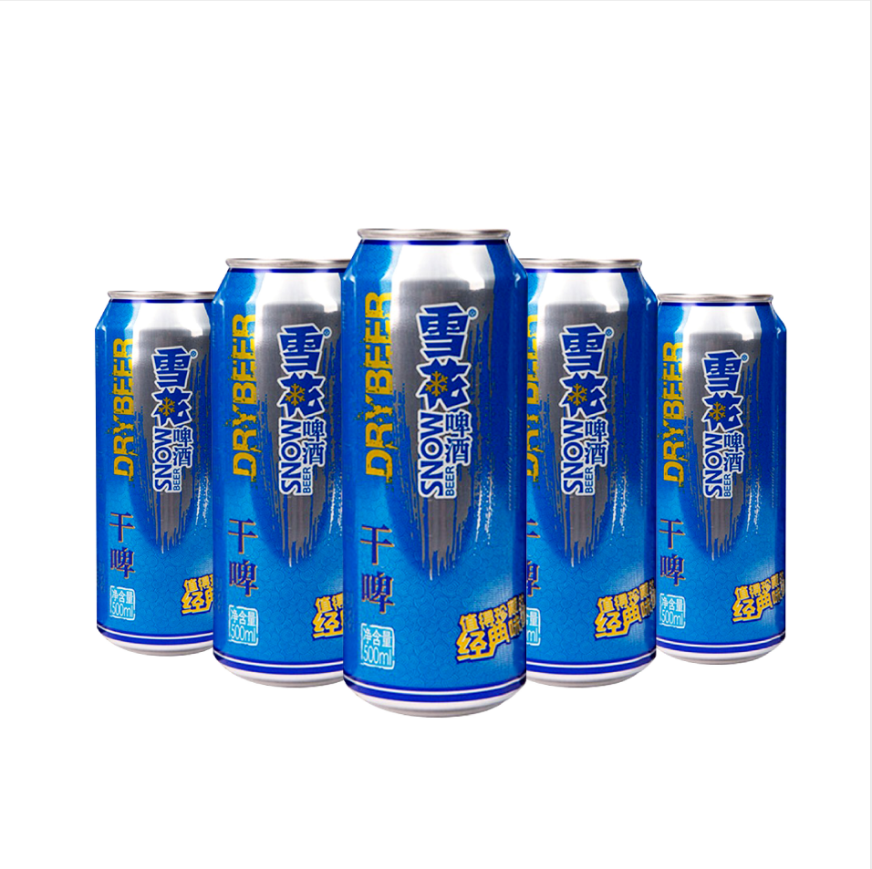 雪花沈阳干啤低糖型9度精制啤酒500ml12整箱罐装啤酒