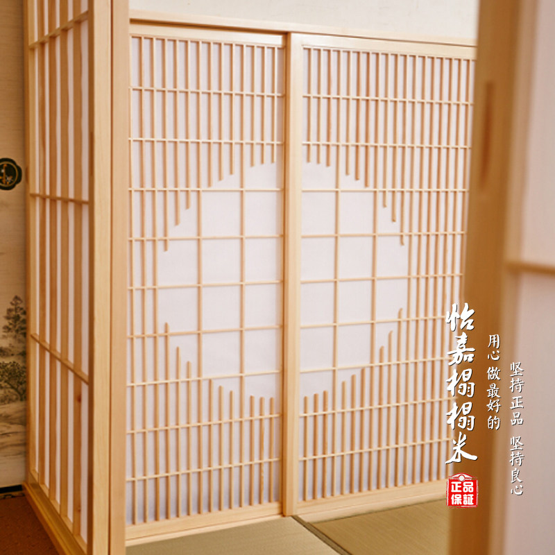 江浙沪新款衣柜柜门门实推拉门隔断台木移门日式和室门