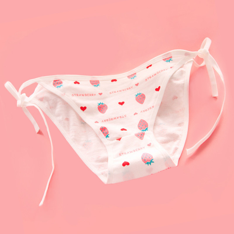 内裤性感系带女胖内次少女日系绑带二次元蓝白内裤