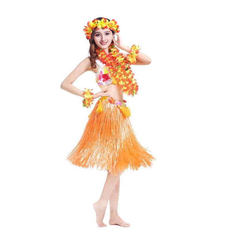 夏威夷草裙舞服装全职主妇织布布袋除尘草裙舞套装