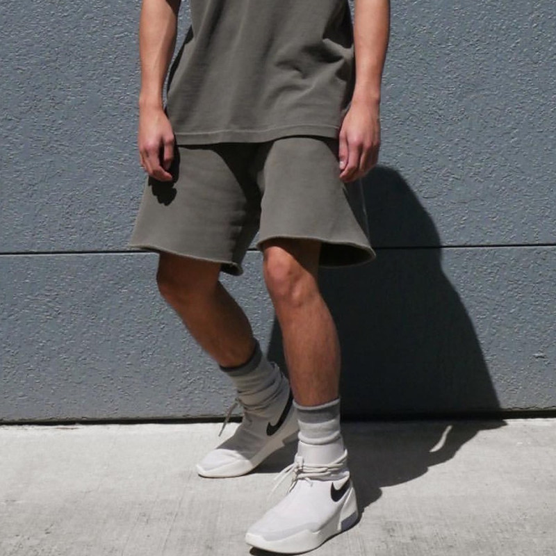 kanye健身短裤男侃爷season6高街运动潮牌篮球重磅美式宽松五分裤