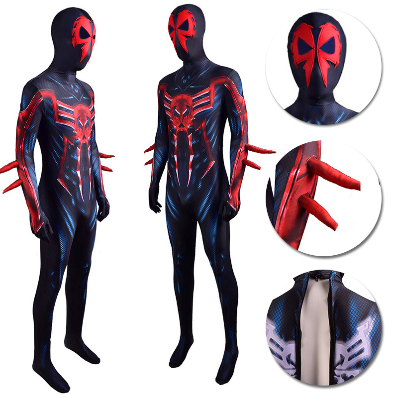 漫威科幻赛博朋克2099蜘蛛侠紧身衣cos大人连体衣cosplay男装
