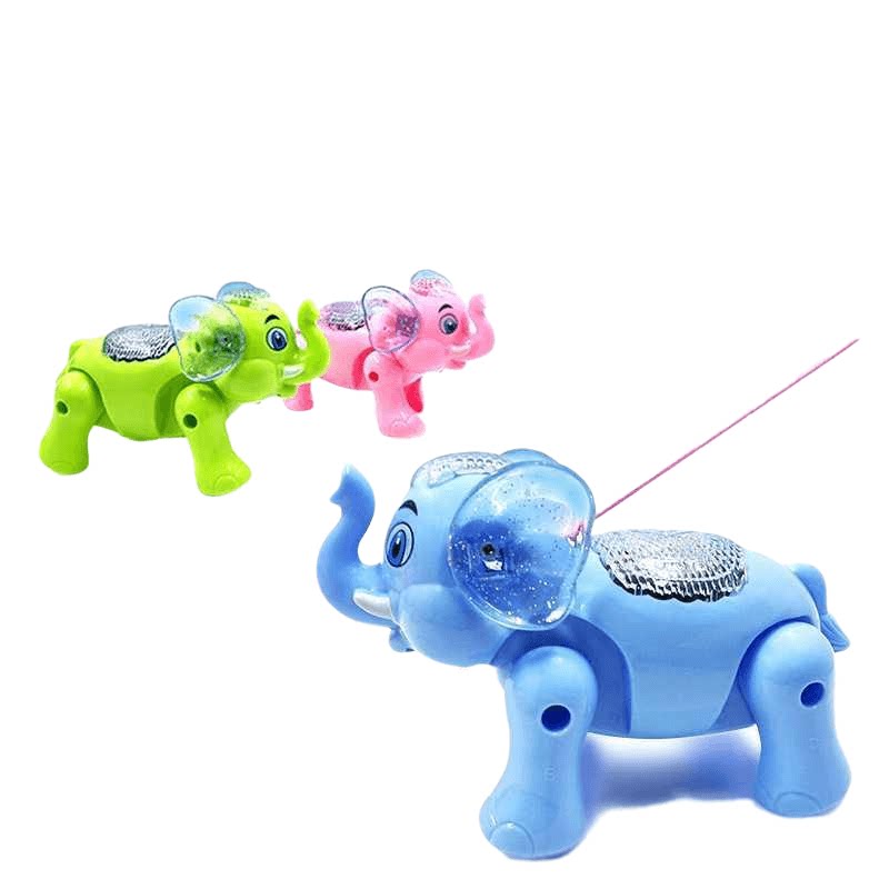 网红抖音新款电动公仔大象儿童玩具发光音乐走路电动