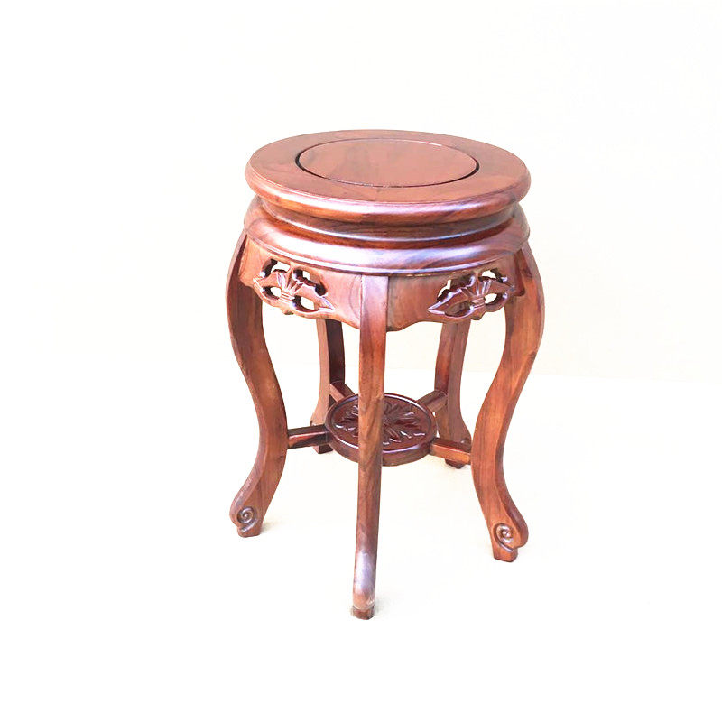 凳子实木中式古典圆形餐桌琴凳古筝榆木矮凳矮凳