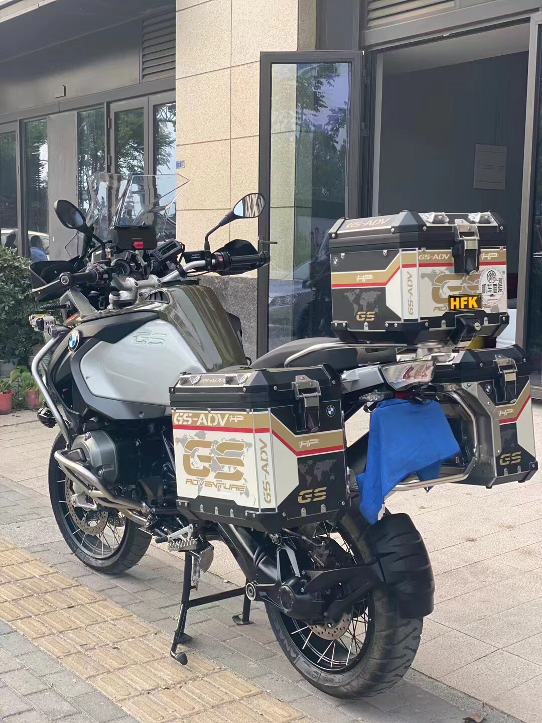 宝马r1200gs水鸟r1250gsadv改装三箱贴纸原厂边箱贴纸